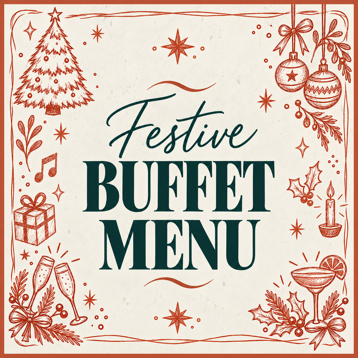 Festive Buffet Menu at Gas Street Social Birmingham featuring Christmas sharing dishes, pigs in blankets, roast potatoes, stuffing, pizzas and seasonal buffet favourites.