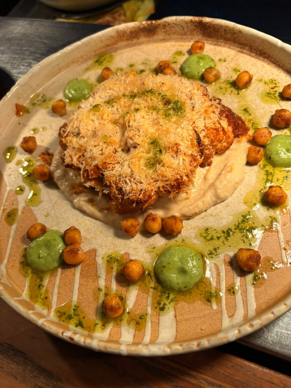 Harissa Cauliflower Steak for Gas Street Social Vegetarian Set Menu dish