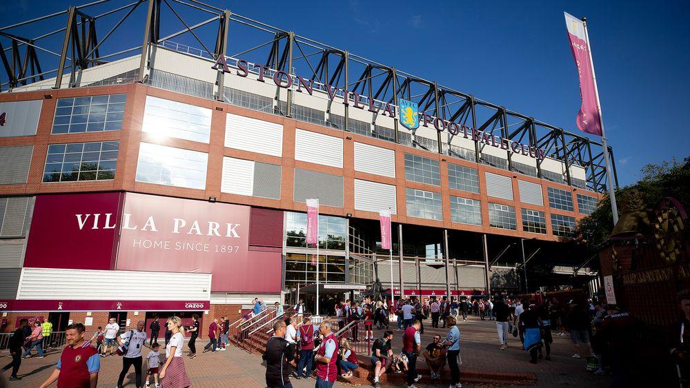 Aston Villa's Villa Park football stadium in Birmingham, home to Aston Villa Football Club.