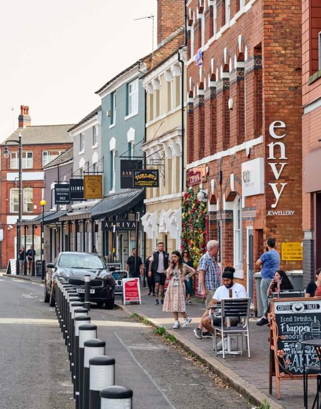 Historic streets and independent businesses in Birmingham's Jewellery Quarter, a distinctive area to explore during a city visit.