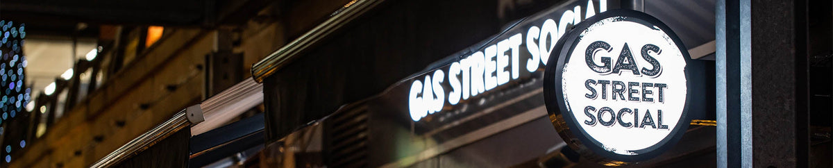 Gas Street Social at The Mailbox in Birmingham decorated for Christmas