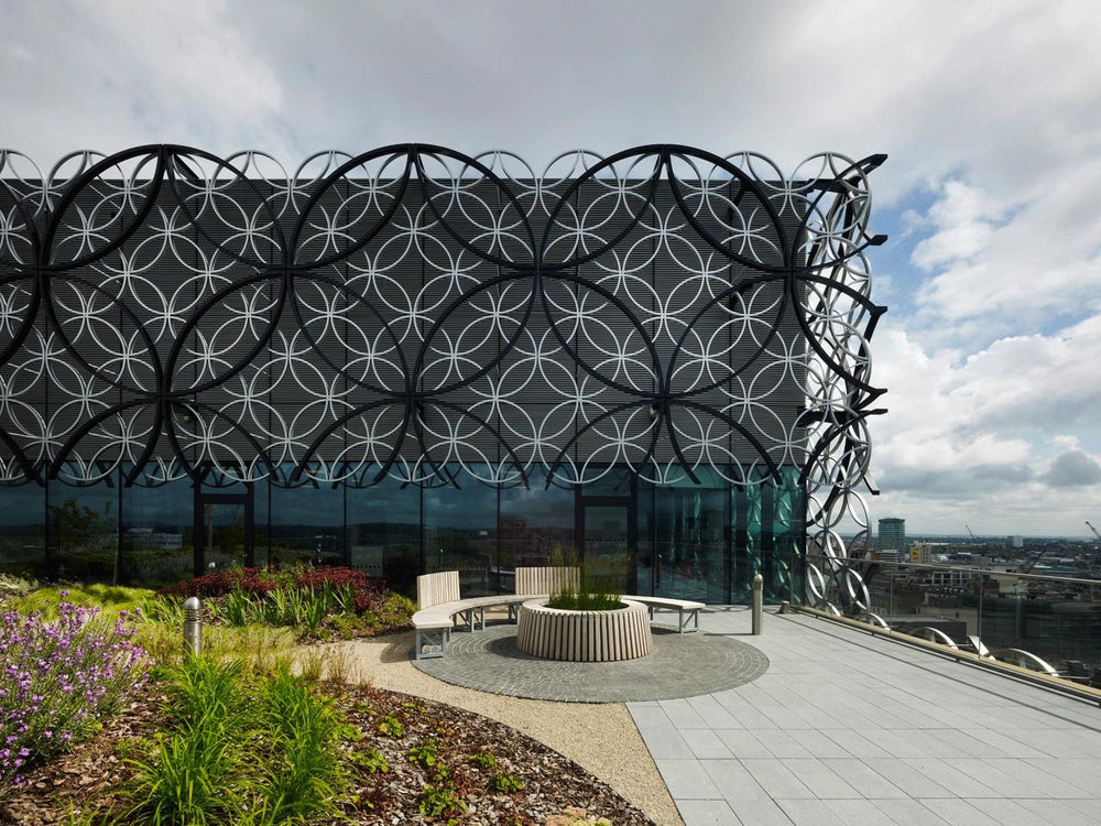 Library of Birmingham in Centenary Square, a striking architectural landmark in Birmingham city centre.