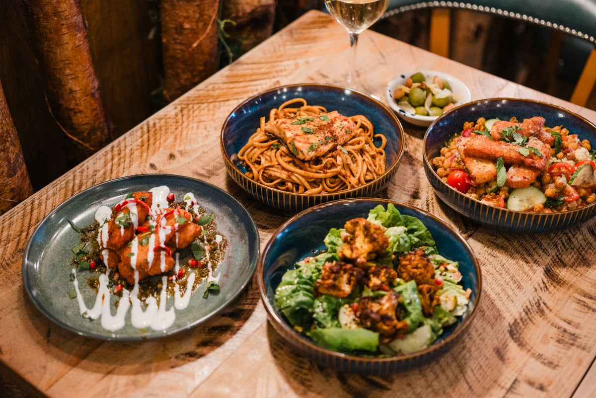 Freshly prepared food and sharing plates at Gas Street Social, a restaurant at The Mailbox in Birmingham.
